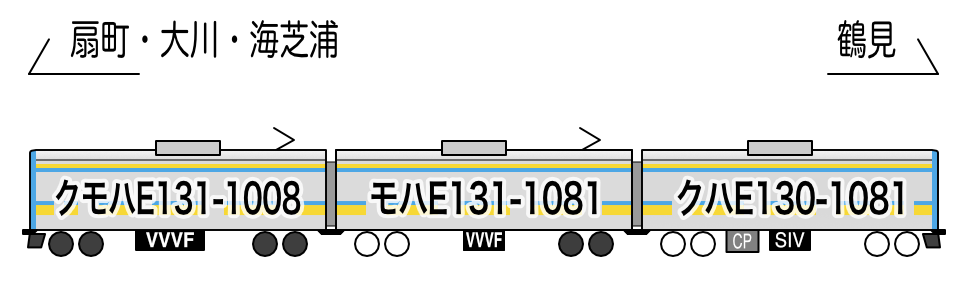 E131系 ナハT8編成（線路設備モニタリング装置搭載車）